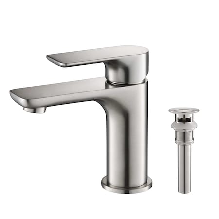 Kibi Tender Single Handle Bathroom Vanity Sink Faucet with Pop Up Drain C-KBF1019BN-KPW100BN